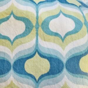 Waverly Hourglass Print Home Decor Fabric Blue Green Mid Century NWOT